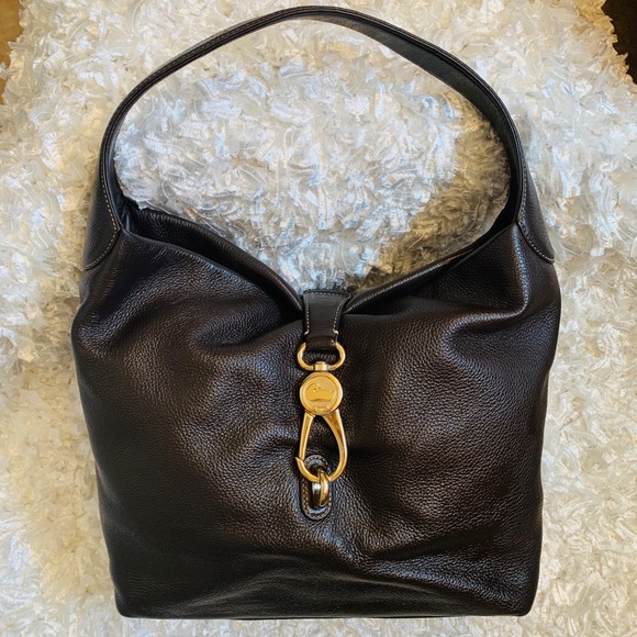 Dooney & Bourke Handbags - Dooney & Bourke Logo Lock Pebble Leather Hobo